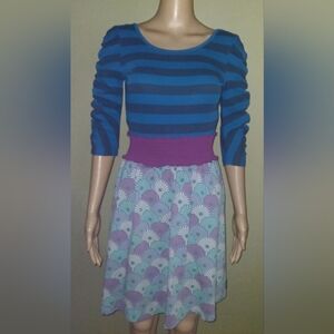 MATILDA JANE ladies size XS floral and striped dress.